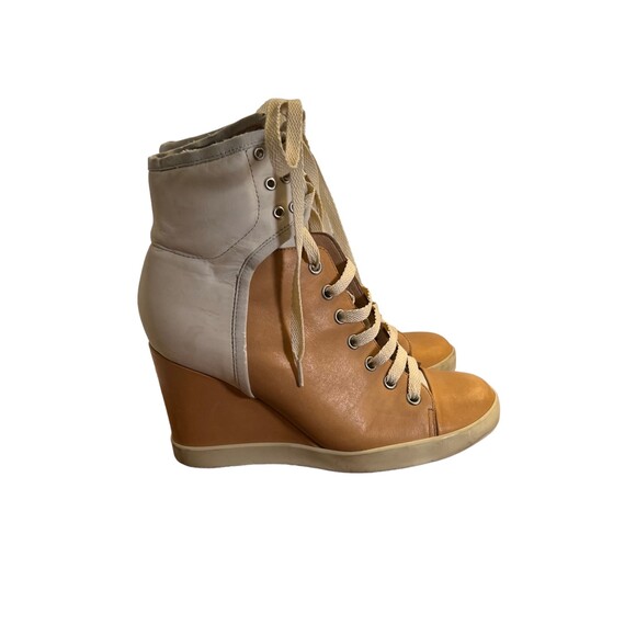 See by Chloe Colorblock Wedge Lace Up Sneaker EU 37.5 US 7/7.5 - Picture 2 of 8